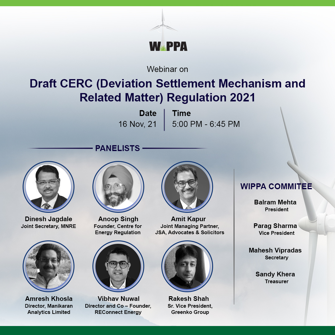 WIPPA Webinar on Draft CERC (Deviation Settlement Mechanism and Related Matter) Regulation 2021